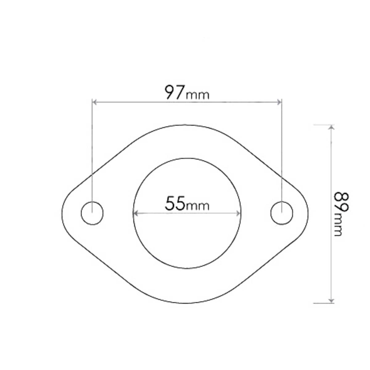 Redback Elongated 2-Bolt Flange Gasket – 10 Pack | DNG089R-10