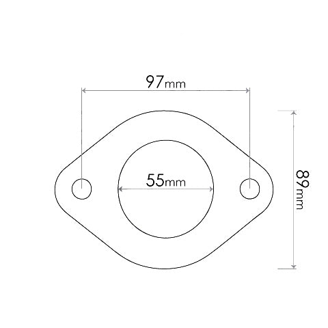Redback 2-Bolt Flange Gasket – 55mm ID | DNG089R