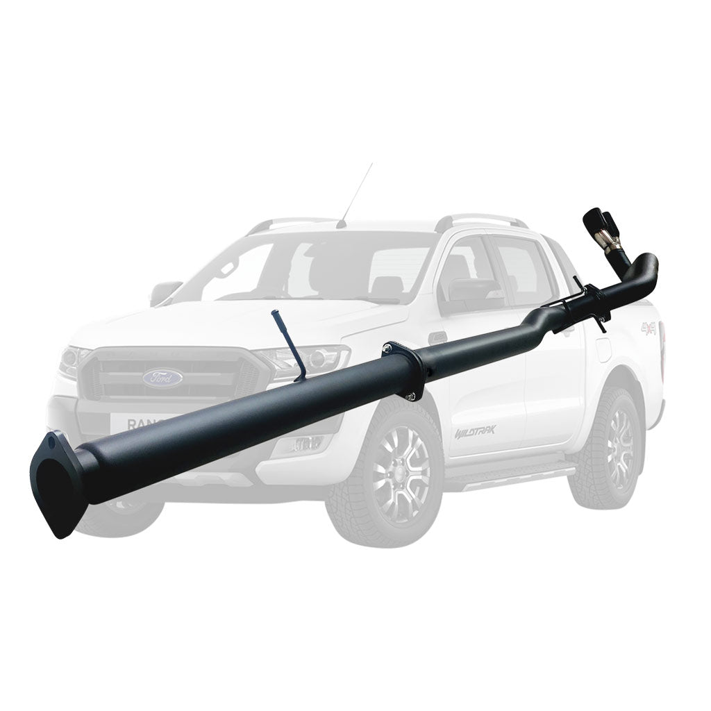 Ford Ranger PX 2.2L 10/2016 On 3" DPF Back Exhaust With Pipe Only Side Exit Tailpipe (FD253-POS)