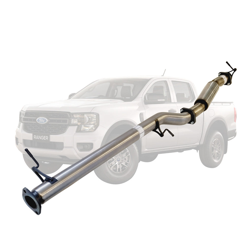 Ford Ranger Next Gen 2.0L Bi-Turbo stainless DPF-back hotdog diff dump FD256-HOD-SS