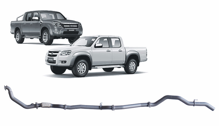 Redback 3-inch Turbo-Back, Muffler Delete, No Cat – Ford Ranger, Mazda BT-50 | FRX20200-PO