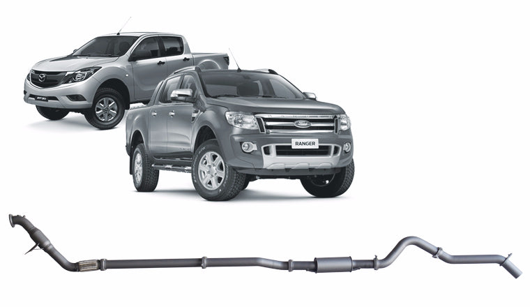 Redback 3-inch Turbo-Back, Cat & Resonator – Ford Ranger, Mazda BT-50 | FRX21100-CR