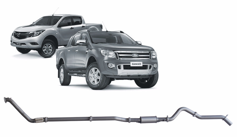 Redback 3-inch Turbo-Back, Resonator, No Cat – Ford Ranger, Mazda BT-50 | FRX21100-PR