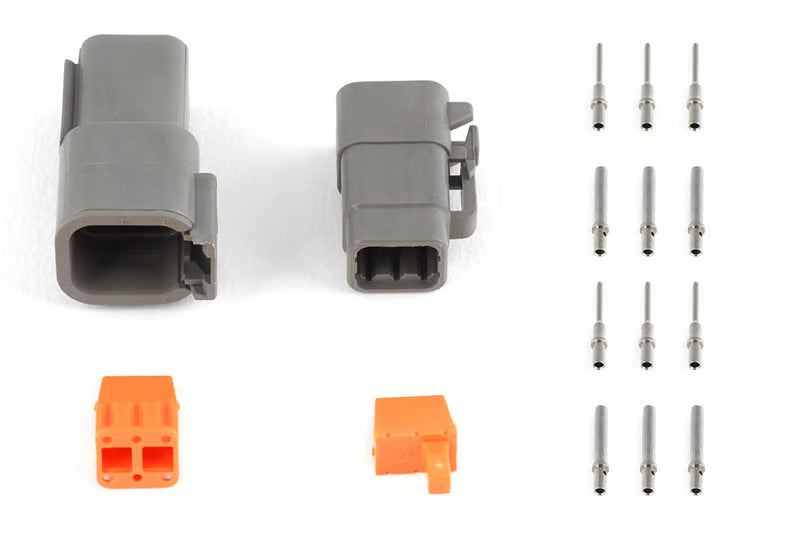 Plug and Pins Only - Matching Set of Deutsch DTM-6 Connectors (7.5 Amp) HT-031015