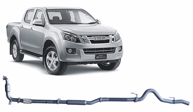 Redback 3-inch Turbo-Back, Cat & Muffler Delete – Isuzu D-MAX | IDX11800-CP