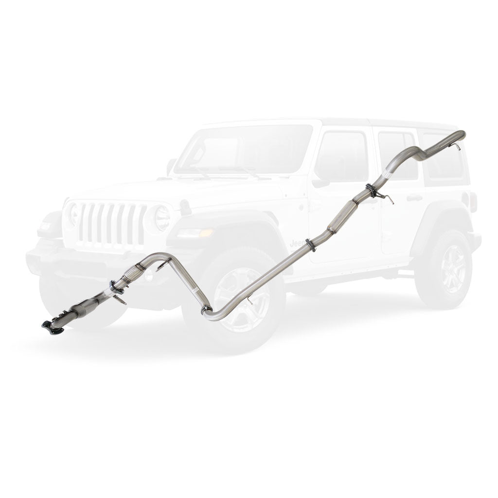Jeep Wrangler JK 2.8 DPF 2010-2015 3 inch stainless full exhaust hotdog and cat JP207-HCSS