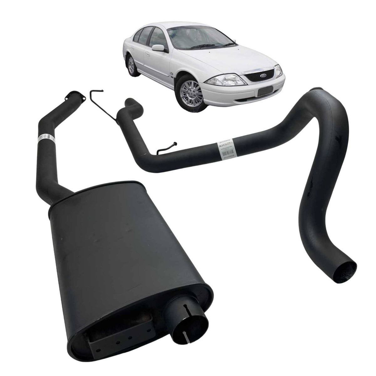 Redback 2.5" Cat Back Sports Exhaust for Ford EA EB ED EF EL AU Falcon 6 Cyl 4L XR6 Sedan | K-RPM15709