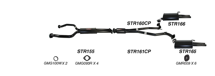 Redback Twin 2.25-inch Cat-Back Exhaust, Dual Outlet – Holden Commodore | K-RPM15753