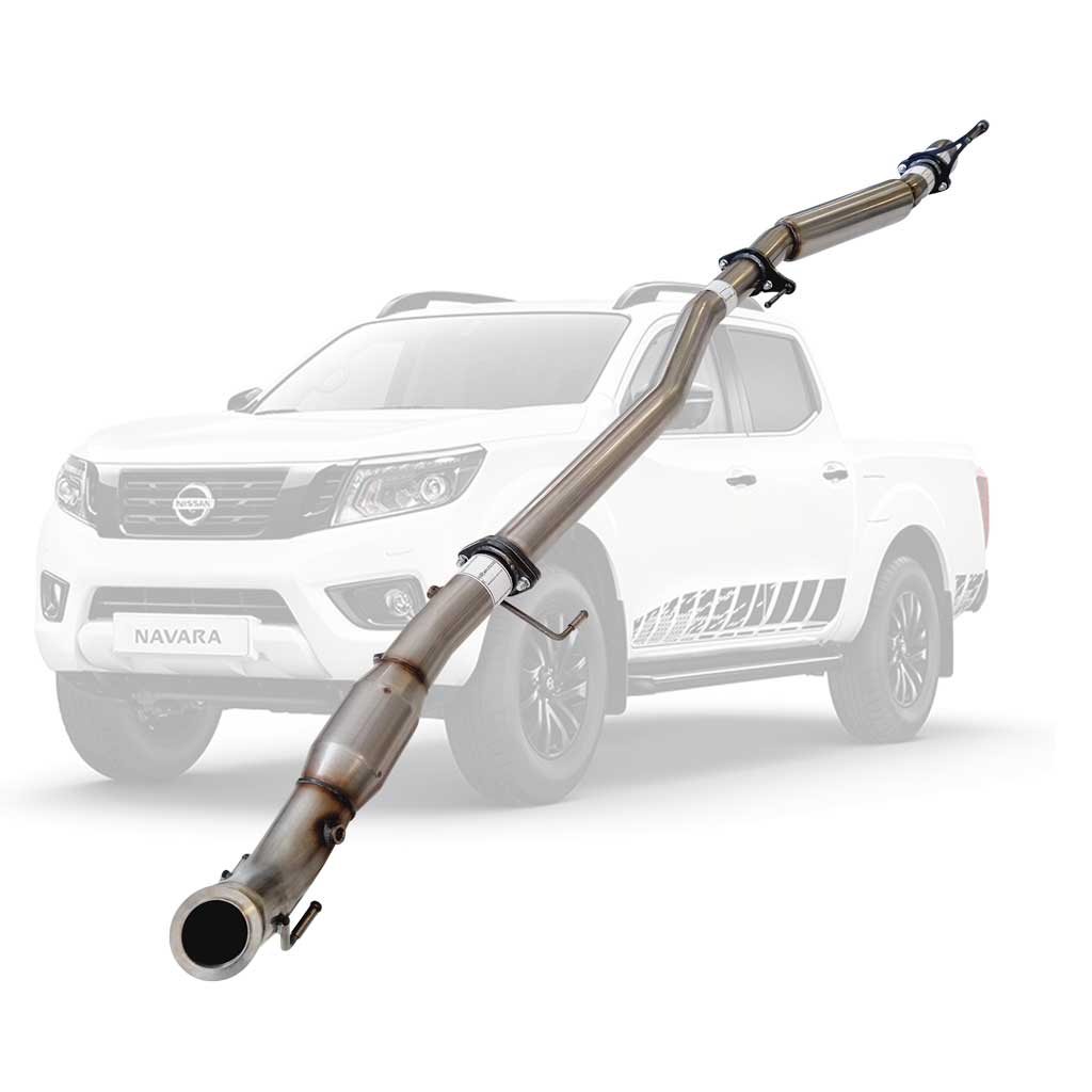 Nissan Navara D23 2.3L YS23DDTT 2015+ 3" Stainless Turbo-Back DPF Delete Exhaust With Hotdog And Cat – Diff Dumped – NI221-HCDSS — NI221-HCDSS