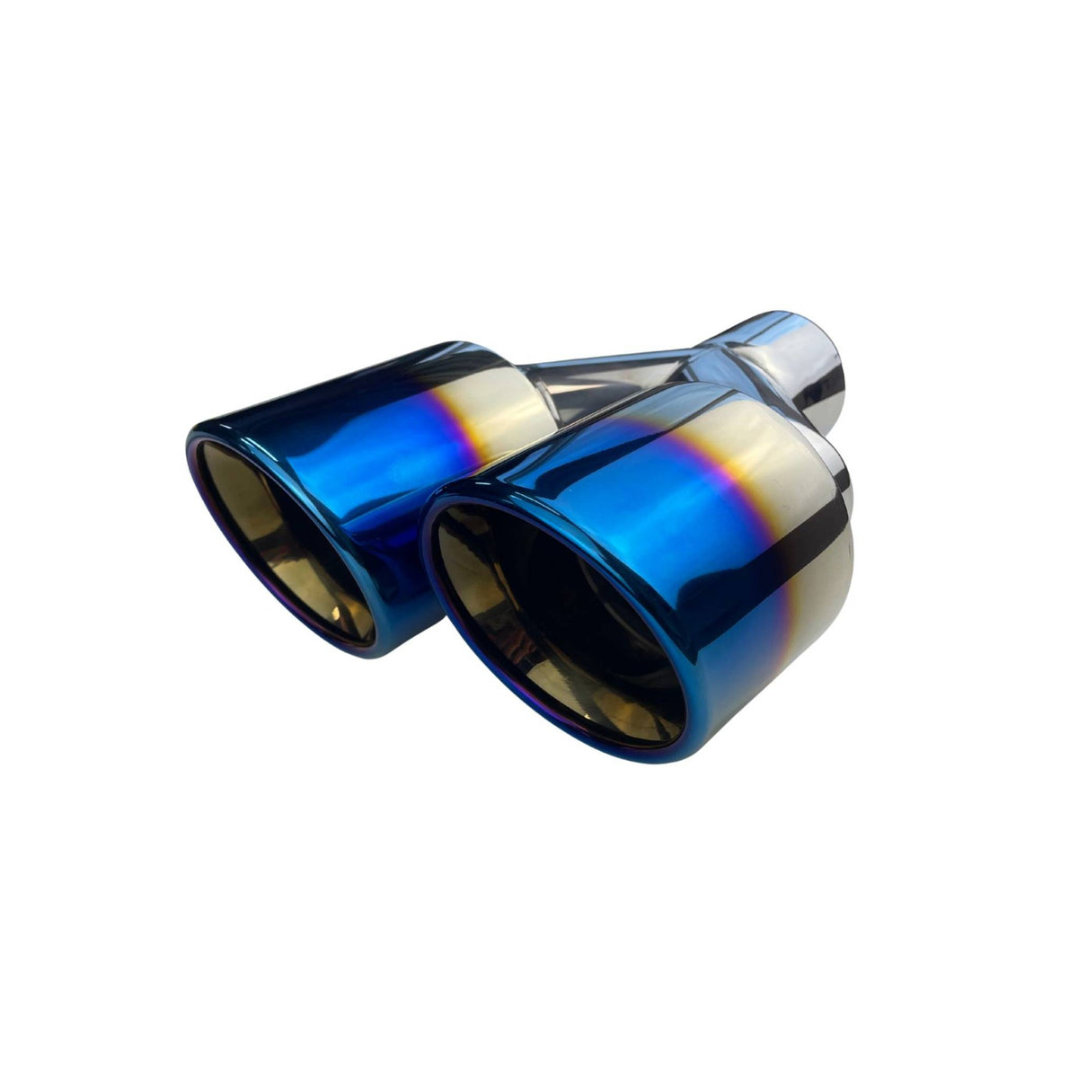 Redback Right-Hand Twin 3.5" Titanium Blue Exhaust Tip | RYP096RT