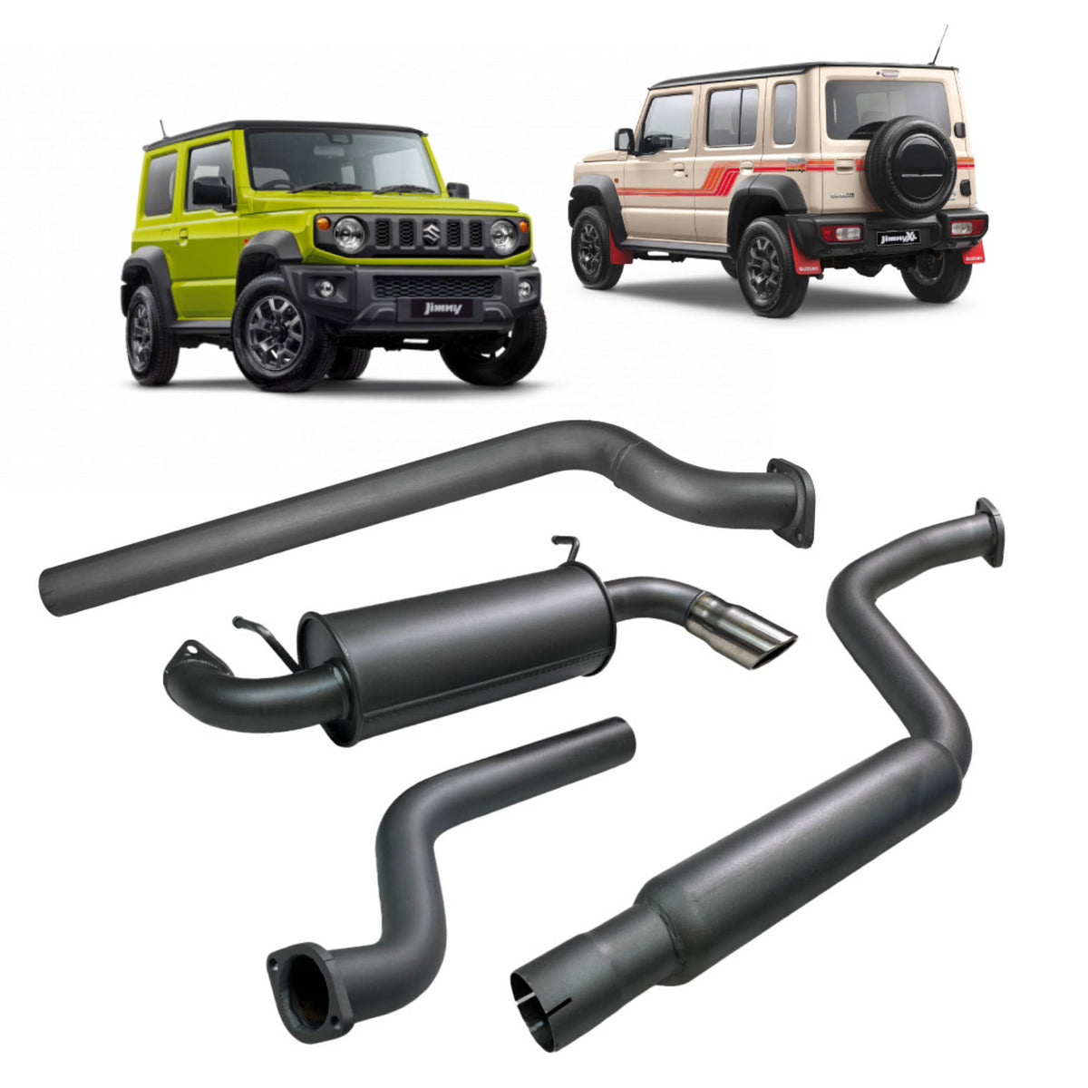 Redback 2.5-inch Cat-Back Exhaust with Muffler – Suzuki Jimny 3 & 5-Door | SJX70200-PM