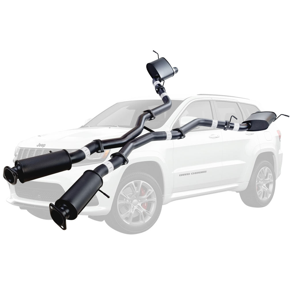 ST401-405 Jeep Grand Cherokee SRT twin 3 inch cat-back exhaust with OE tips