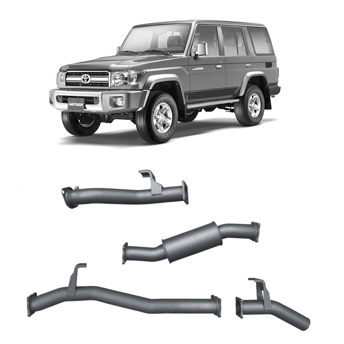 Redback 3-inch DPF-Back with Resonator – LandCruiser 76 | TLX442400-PR