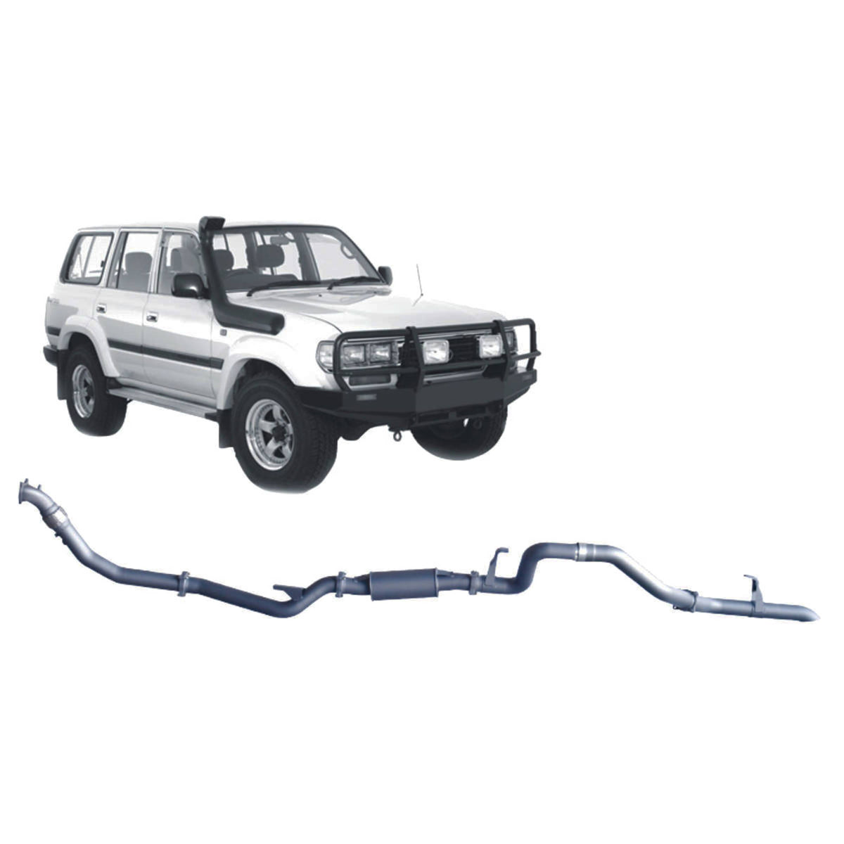 Redback 3-inch Turbo-Back, Resonator – LandCruiser 80 4.2L 1HD-T/FT | TLX44300-PR