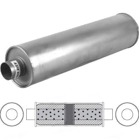Redback 2" Chambered Truck Muffler – 24" Long | TR624200GP