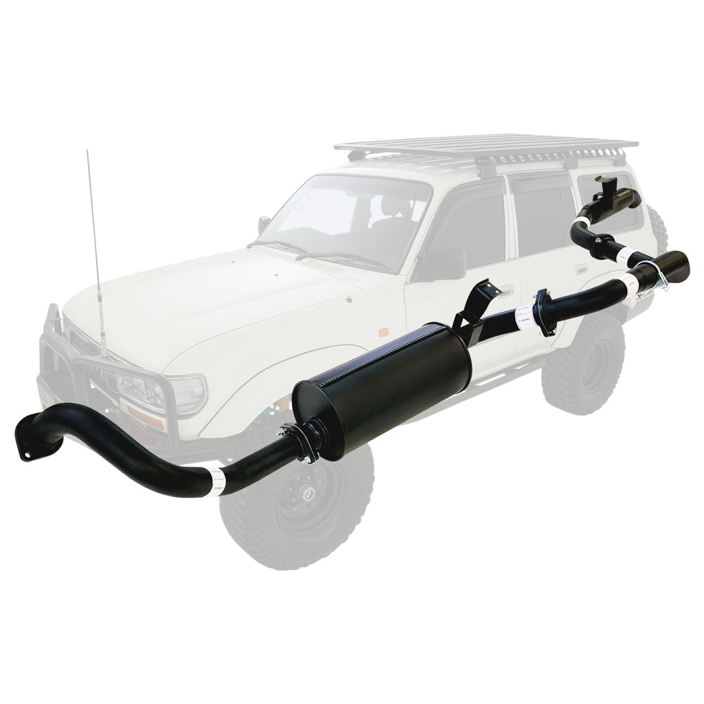 Toyota LandCruiser 80 FZJ80 4.5L Petrol 2.5" Exhaust – Muffler & Hotdog – TY043-MO — TY043-MO