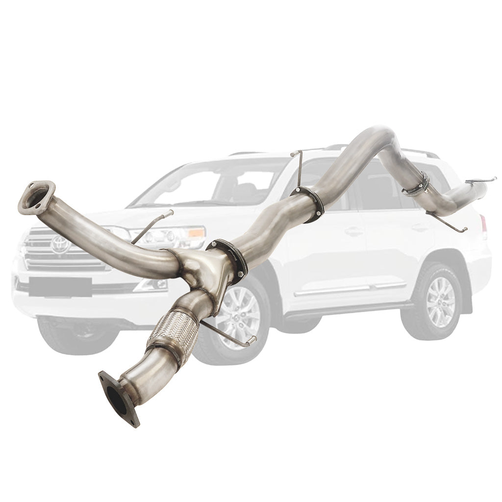 Toyota LandCruiser 200 Series 4.5L V8 2015 Onwards 4" Stainless DPF-Back Exhaust System - Pipe (Moderate)