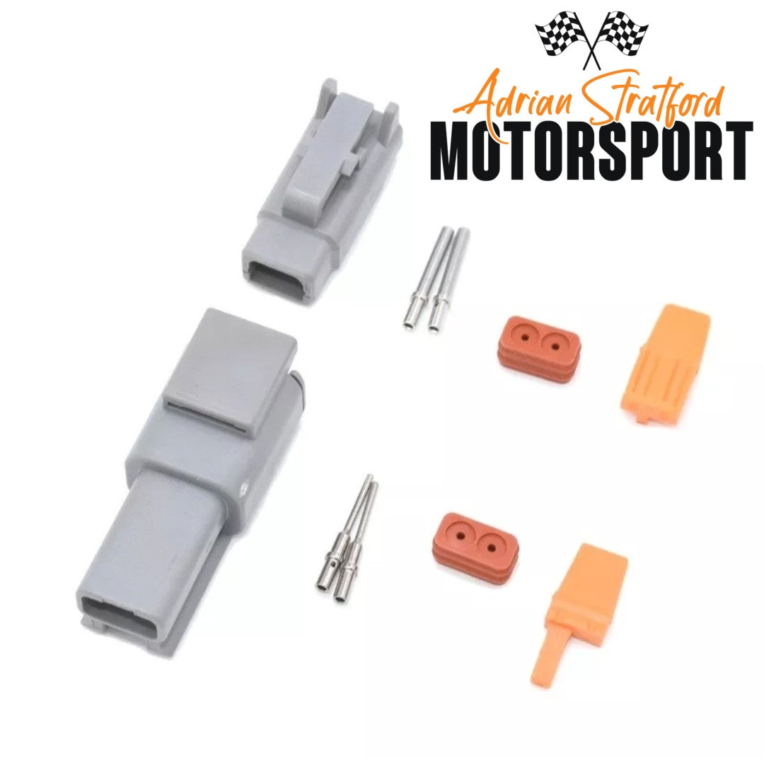 2 pin DTM style connector set with genuine pins