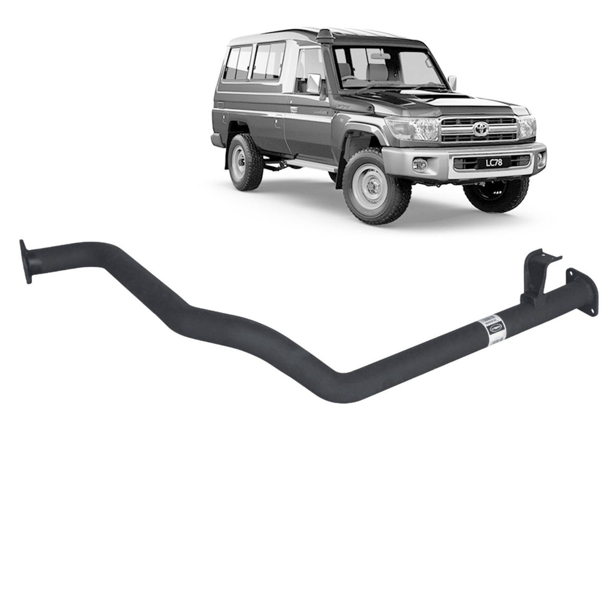 Redback Performance Intermediate Pipe Assembly for Toyota Landcruiser 75 (01/1990 - 09/1999) and 78 Series (01/1990 - 01/2007) 4.2L 1HZ | 2E505MB