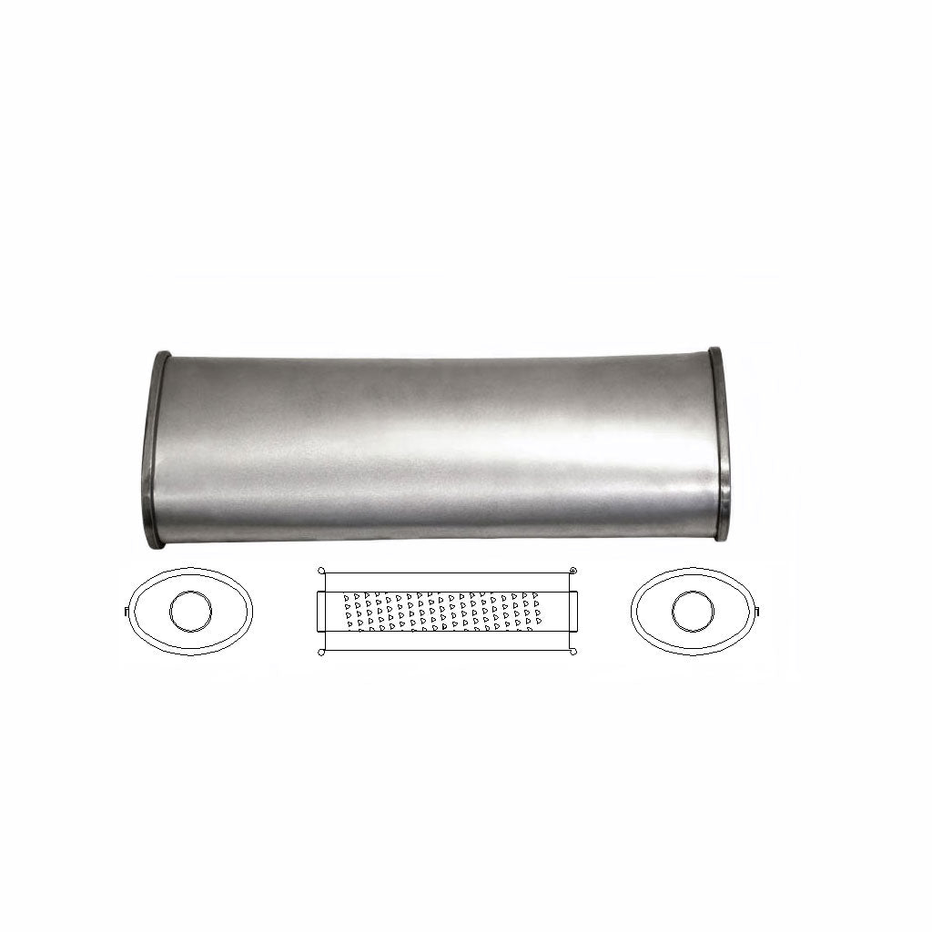 A634GPN — 5" x 3" Centre/Centre Configurations Mufflers | Aluminised | Select Your Size Length and Internal Options