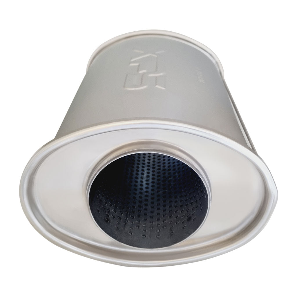 B-Series 304 stainless compact oval muffler