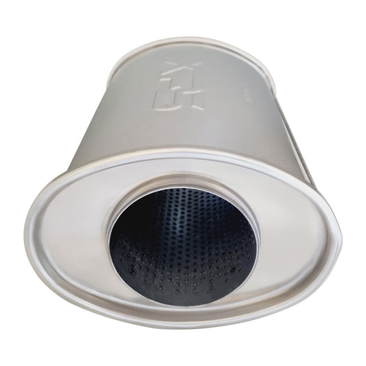 B-Series 304 stainless compact oval muffler