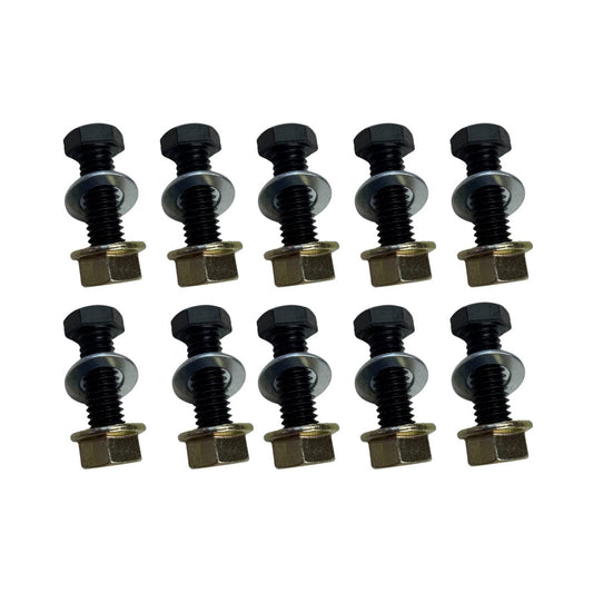 Redback Exhaust Bolt, Nut & Washer Kit – 3/8" UNC × 1-1/4" – 10 Pack | BOLT1-10