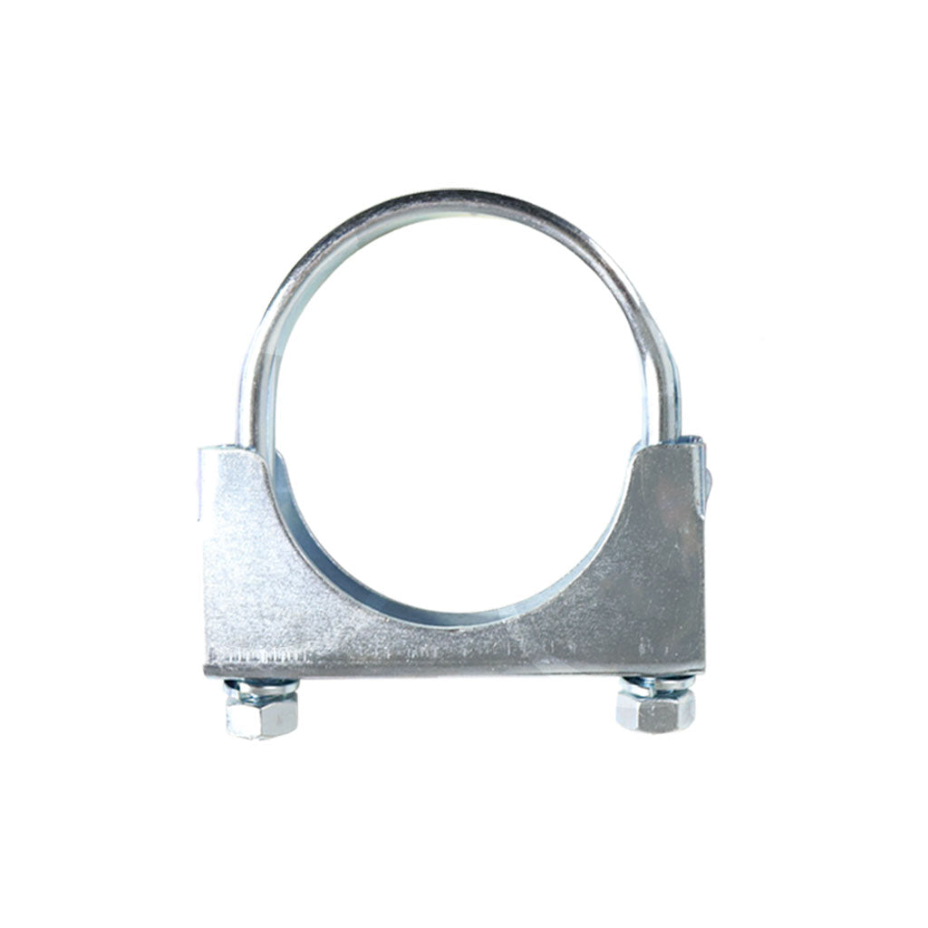 C18 — Heavy-Duty Silver U-Bolt Exhaust Clamps - Suitable for Expanded Pipes, Available in Sizes from 1 Inch to 6 Inches