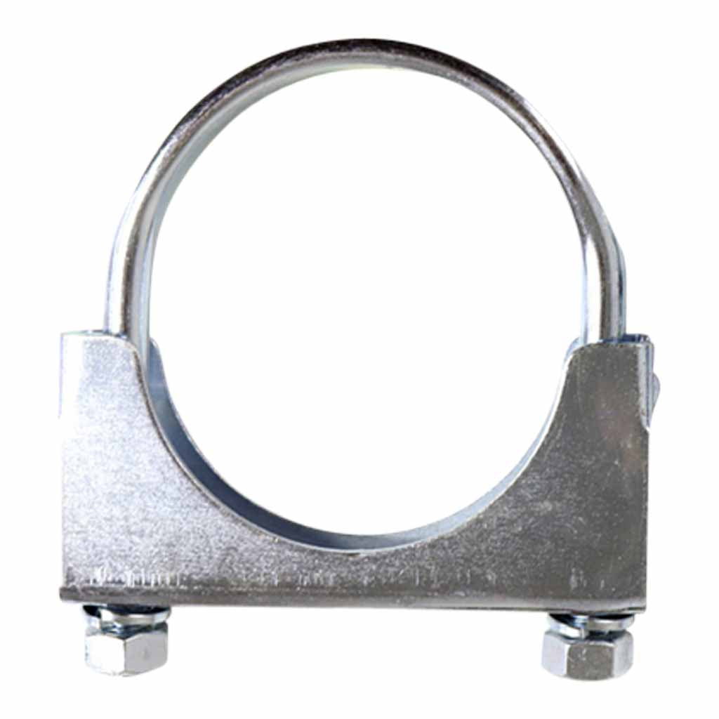 C22 — Heavy-Duty Silver U-Bolt Exhaust Clamps - Suitable for Expanded Pipes, Available in Sizes from 1 Inch to 6 Inches