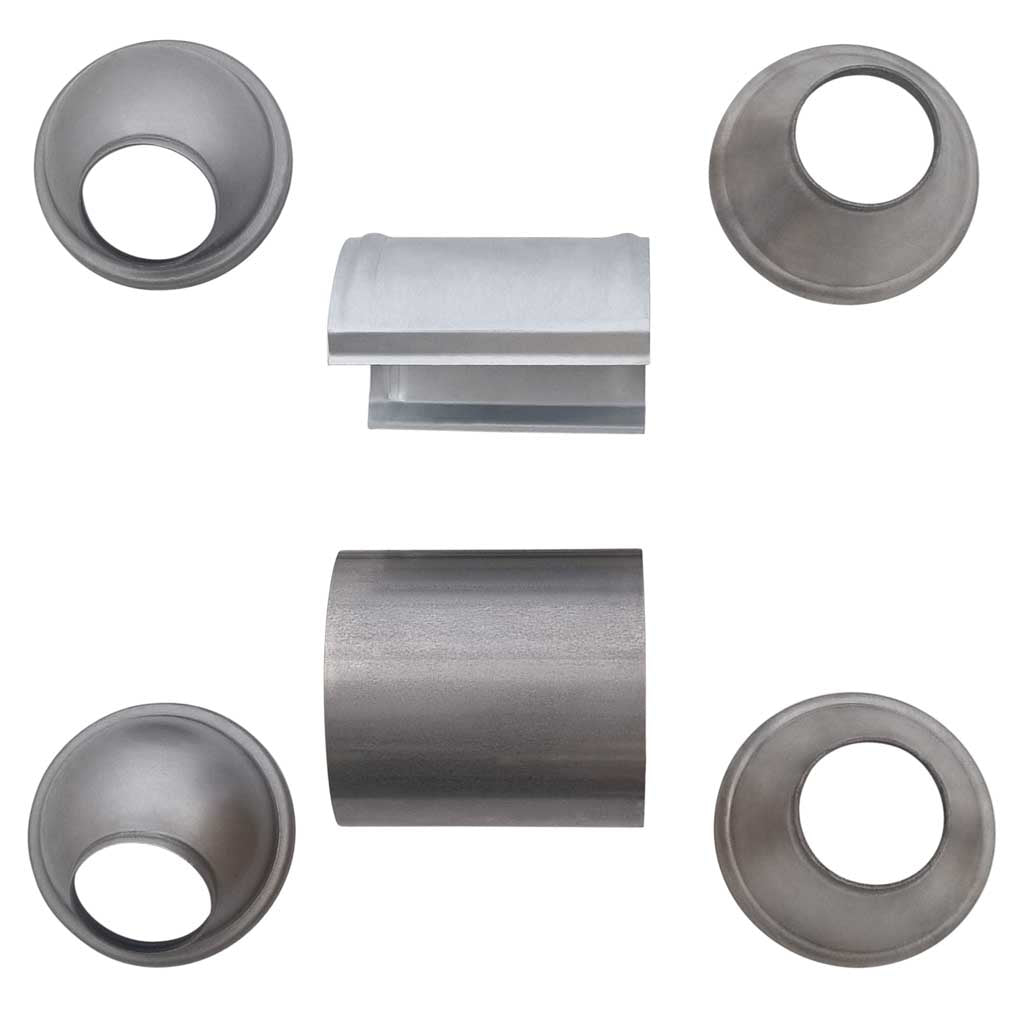 CA6225KR — Universal Euro 6 Ceramic Core Catalytic Converter Kit with 4 Loose End Cones & Heatshield - Available in 2" and 2.25"