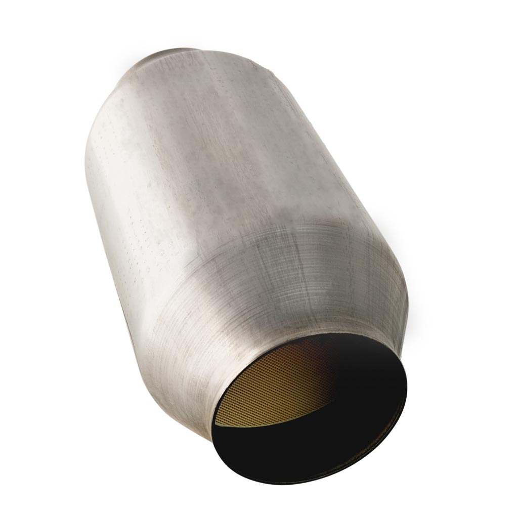 CA6250-R4 — Universal Euro 6 Ceramic Core Catalytic Converter 4" Round Body - Available in 2", 2.25", and 2.5"