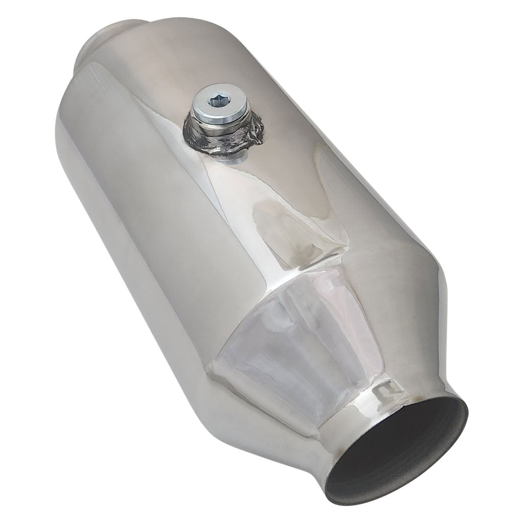 CAV7250 — 2.5 INCH UNIVERSAL EURO 4 AND 5 CATALYTIC DUAL BRICK CONVERTER 5" BODY 12" LONG O2 NUT IN CENTRE UP TO 6.2LT