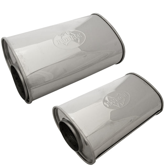 Redback 4" Megaflow Muffler – 14" Offset/Centre | D1027MN-304