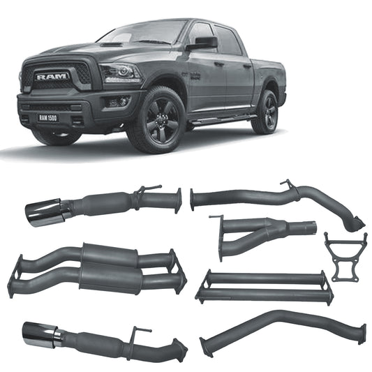 Redback Twin 3-inch Cat-Back, Resonator – RAM 1500 DS 5.7L V8 | DRX80100-PR