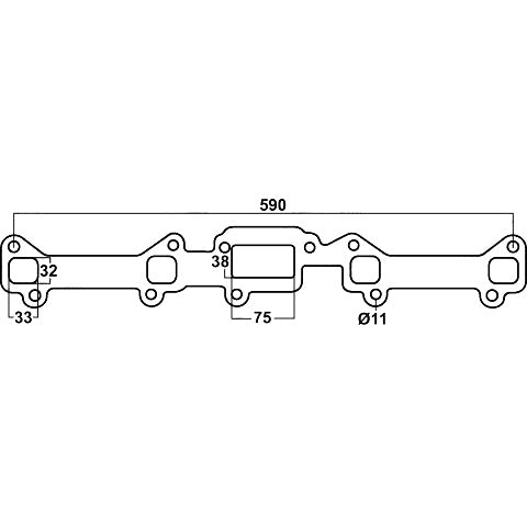 Redback Ford Falcon Pre-Crossflow 6-Cylinder – One Piece Header Gasket | DSF010A