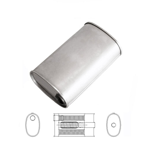 E-Series turbo bull-tube muffler
