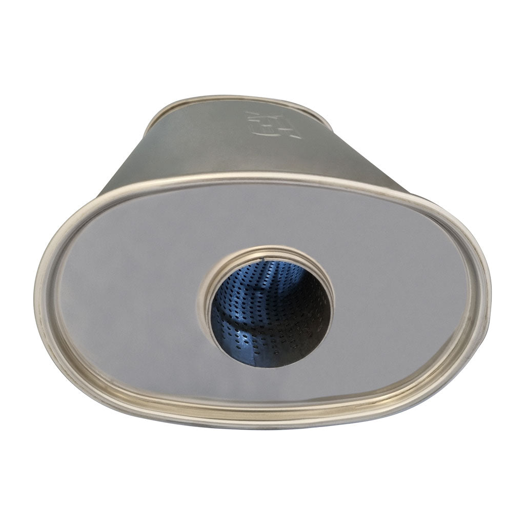 E-Series stainless oval muffler