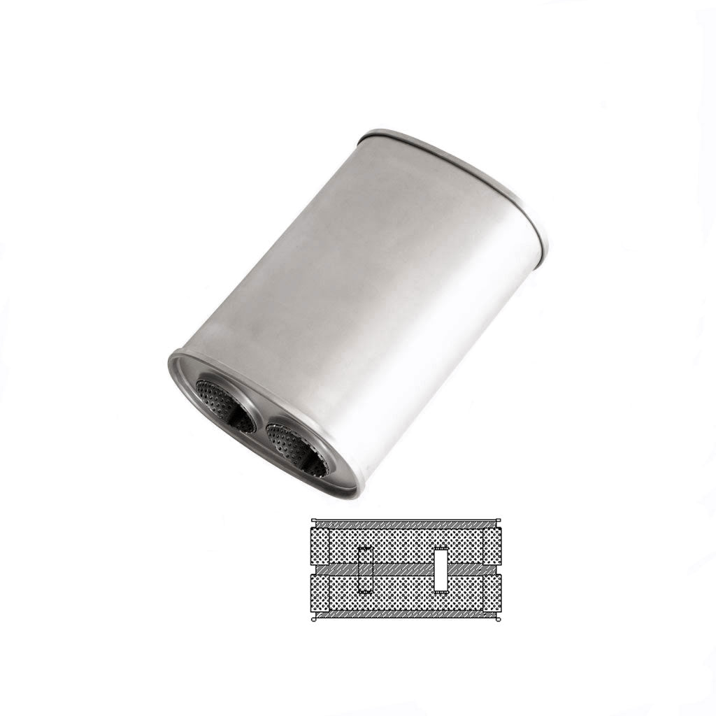 E-Series 2.5 inch oval muffler