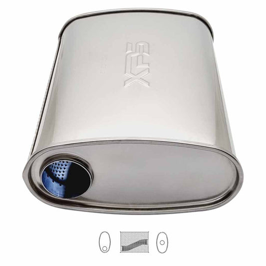 F-Series stainless oval muffler