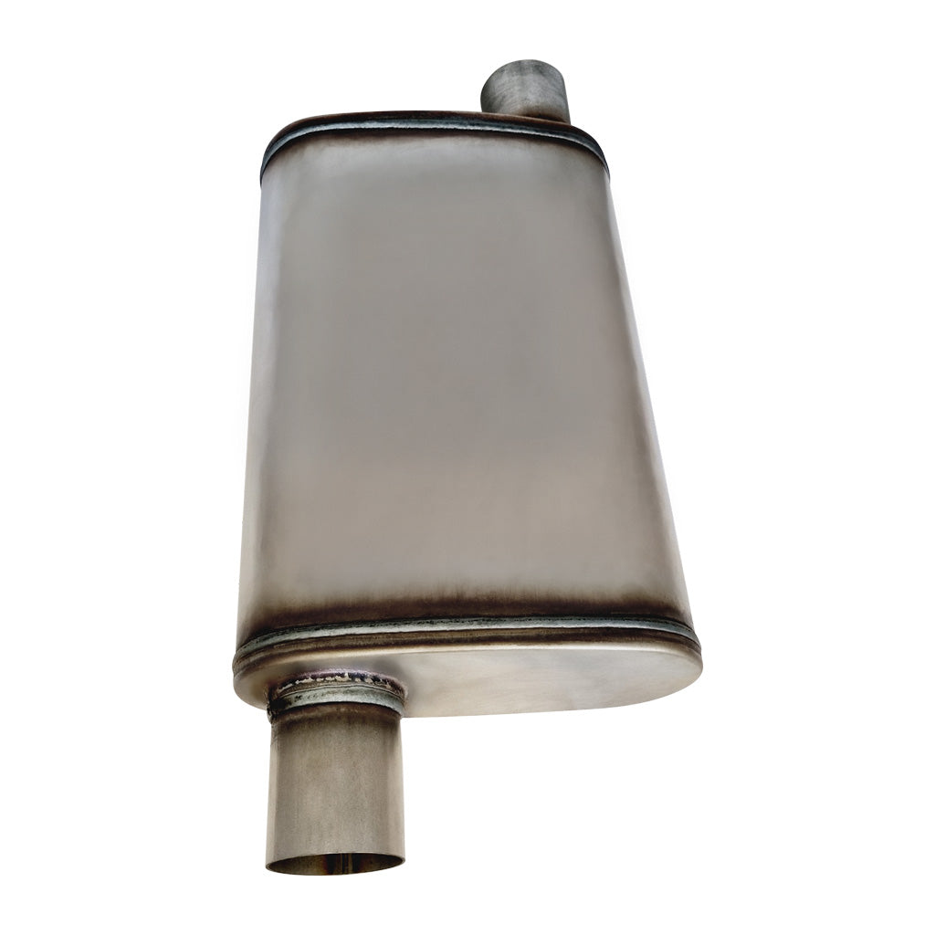 F628M-409W — 10" x 4" Offset/Offset Configurations Mufflers | Stainless 409 | Select Your Size Length and Internal Options