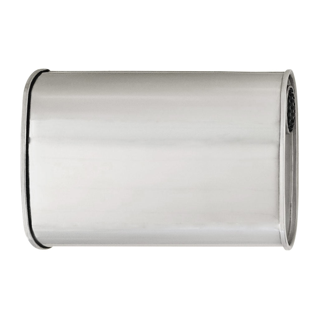 F727MN-409R — 10" x 4" Offset/Centre (F) Configurations Mufflers | Stainless 409 | Select Your Size Length and Internal Options