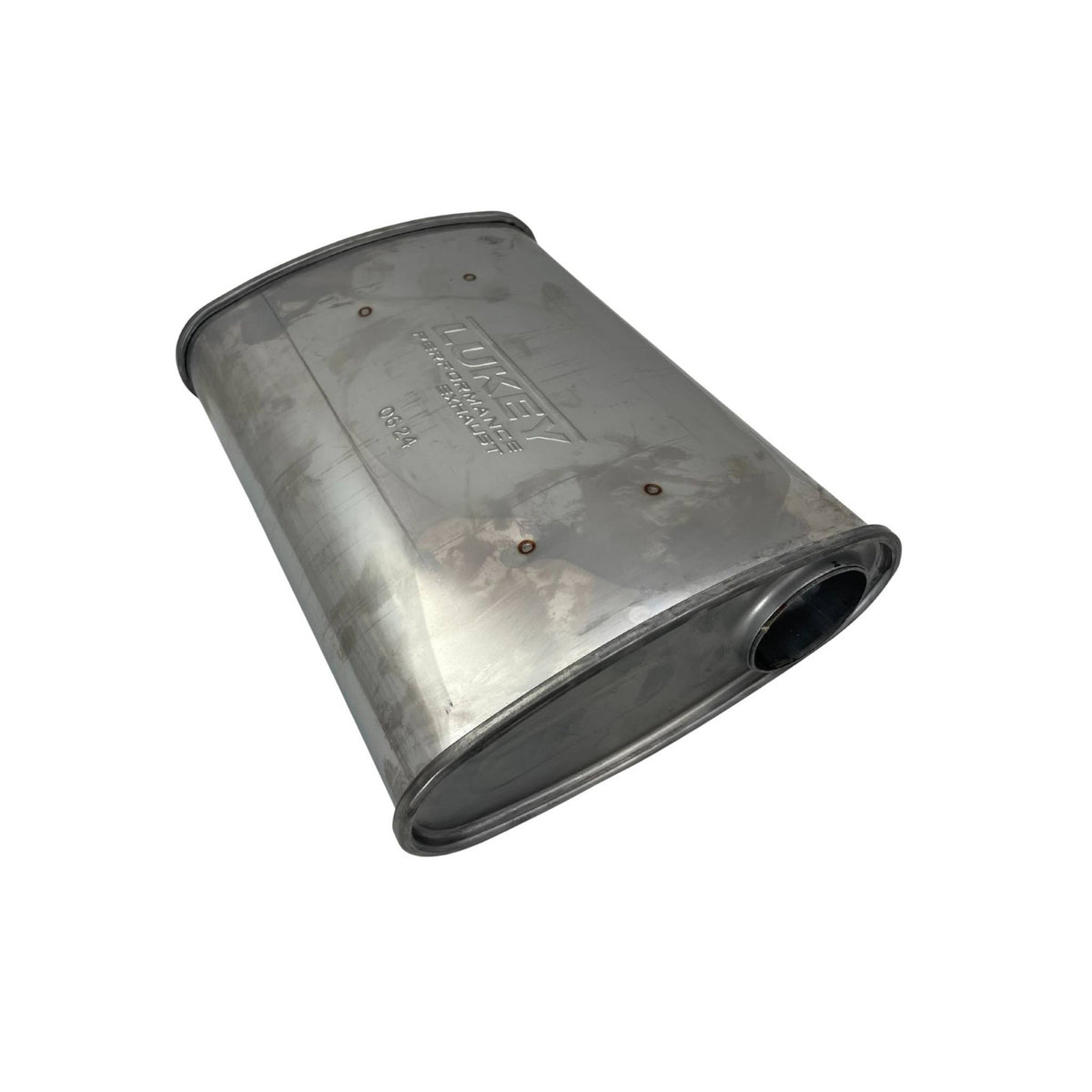 Lukey 2 1/2" Triflow Muffler – 14" Offset/Offset | F728GPN-430L