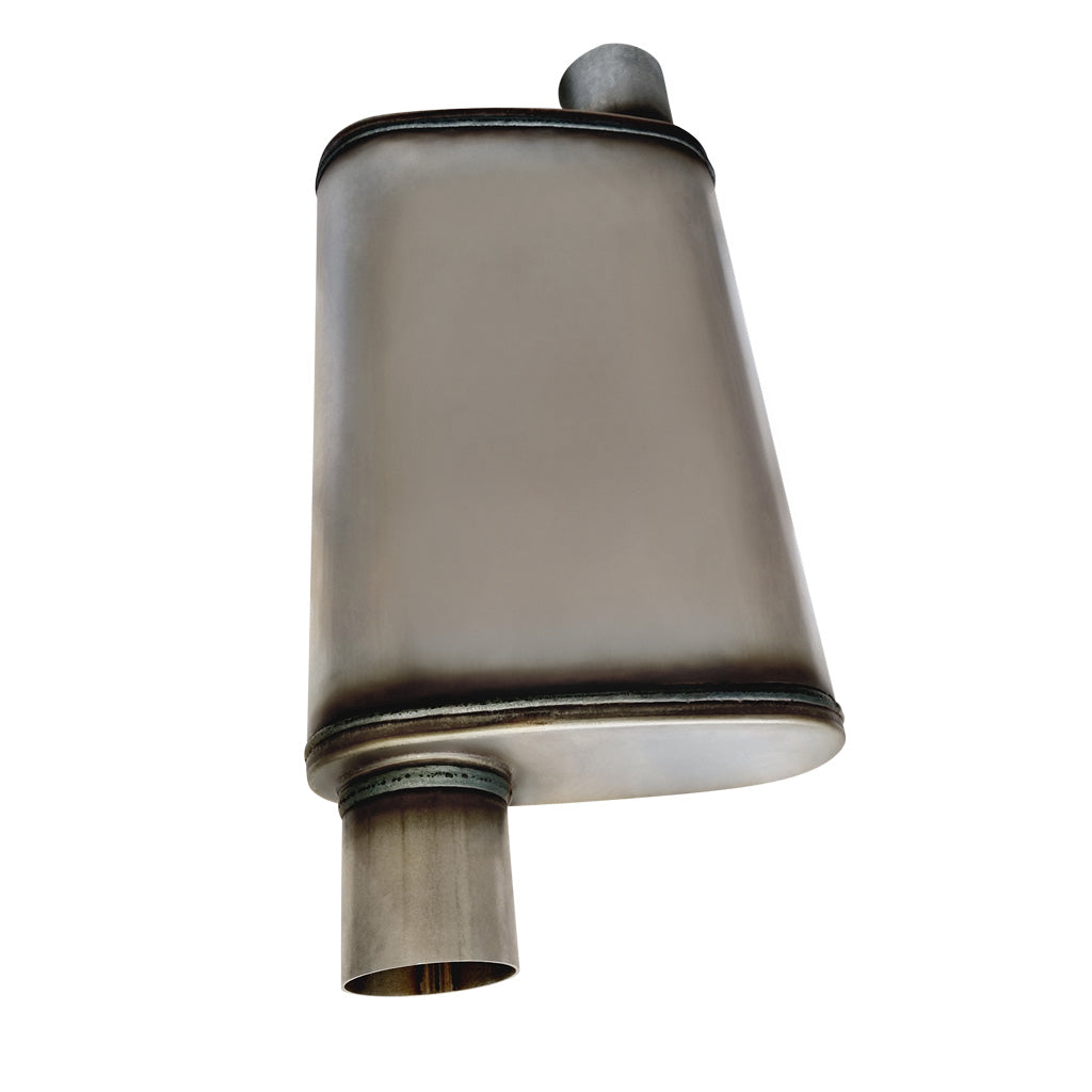 F728M-409W — 10" x 4" Offset/Offset Configurations Mufflers | Stainless 409 | Select Your Size Length and Internal Options
