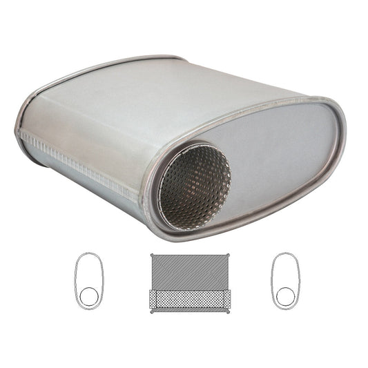 F-Series 3 inch oval muffler