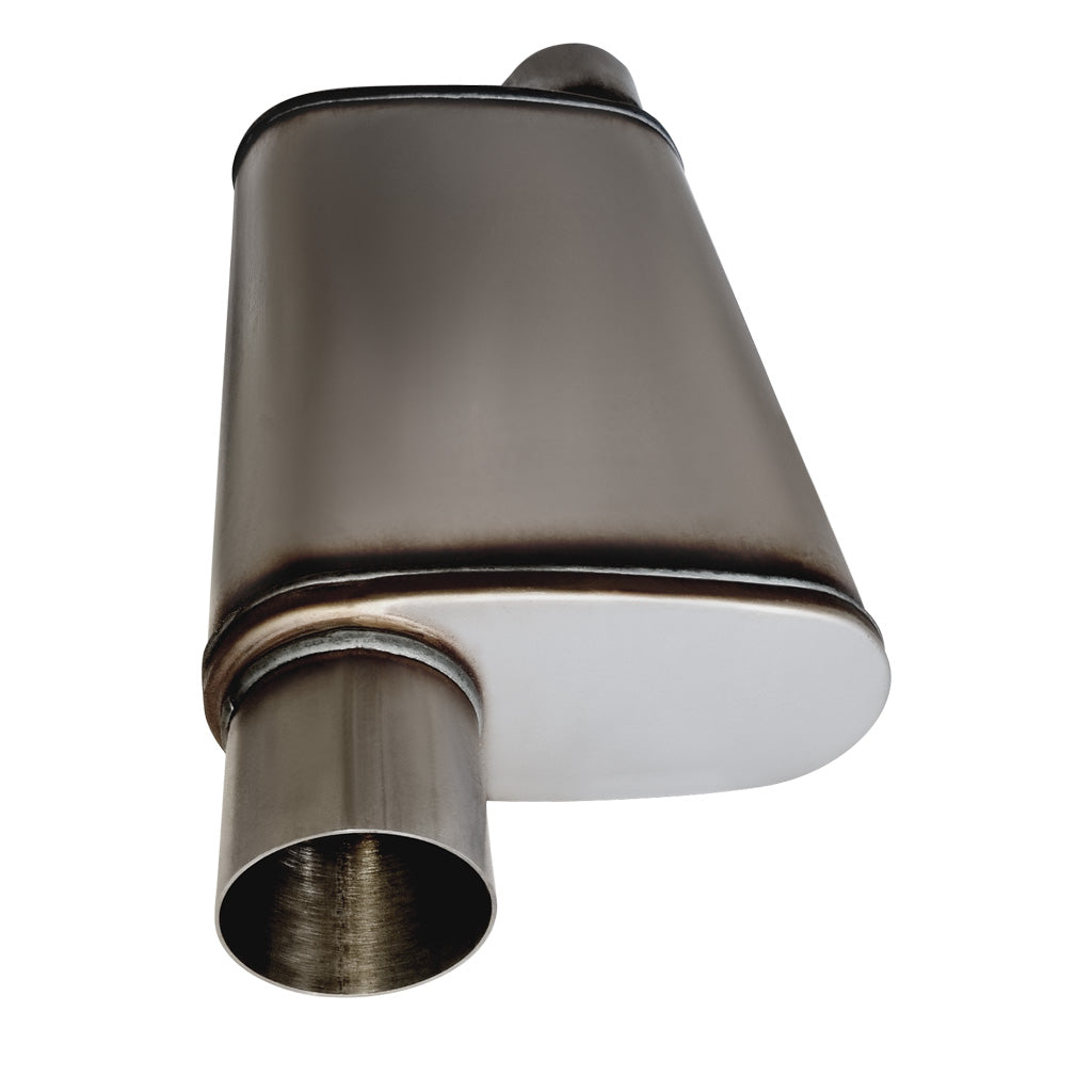 F828M-409W — 10" x 4" Offset/Offset Configurations Mufflers | Stainless 409 | Select Your Size Length and Internal Options