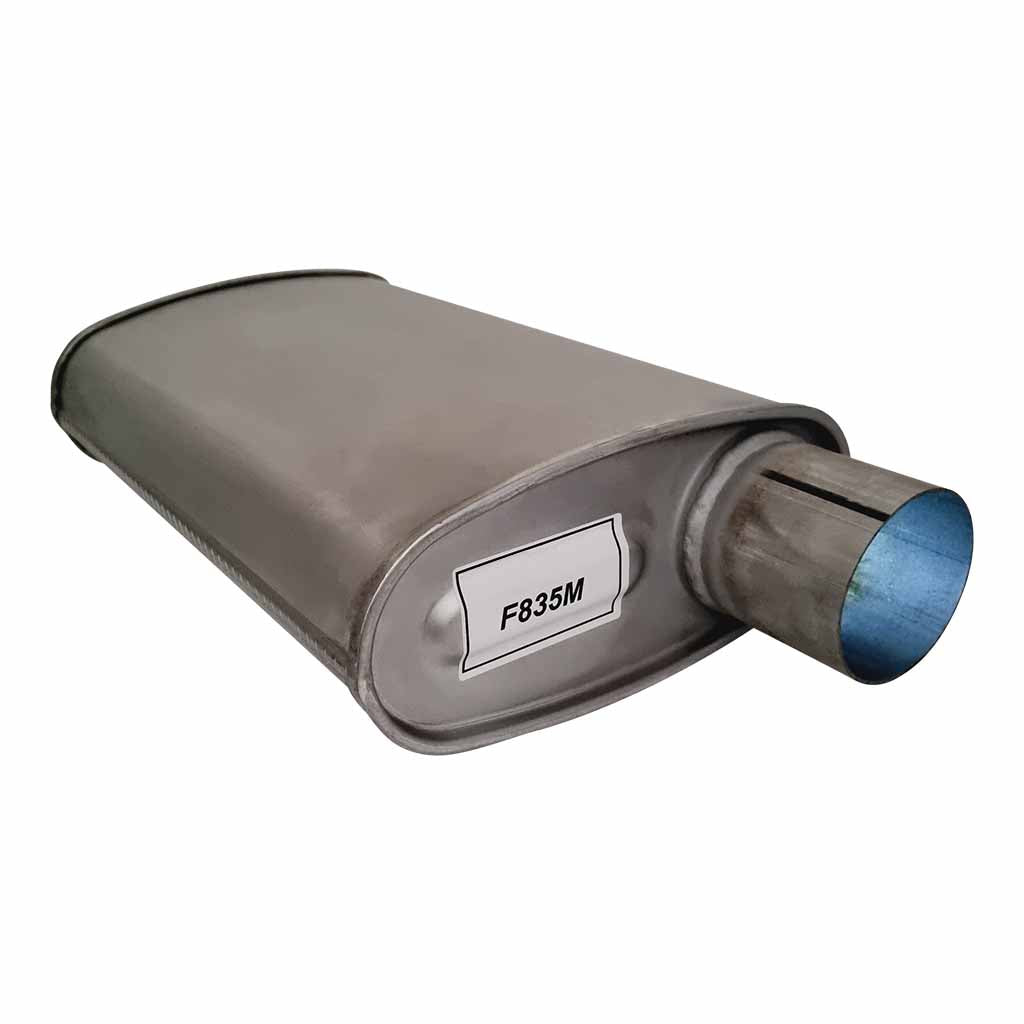 F835M — 10" x 4" Offset/Centre Configurations Mufflers | Aluminised | Select Your Size Length and Internal Options