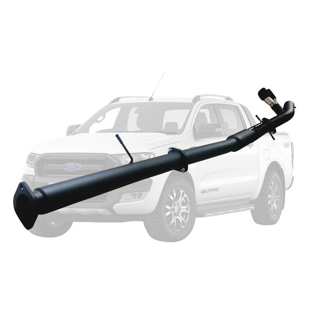 Ford Ranger PX 2.2L 10/2016 On 3" DPF Back Exhaust With Hotdog Only Side Exit Tailpipe (FD253-HOS)