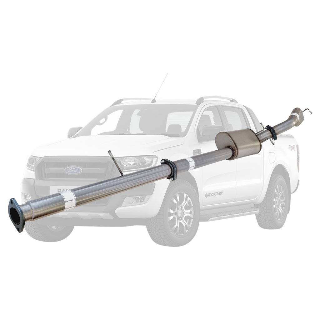 Ford Ranger PX 2.2L 10/2016 On 3" DPF Back Stainless Exhaust With Muffler Only (FD253-MOSS)