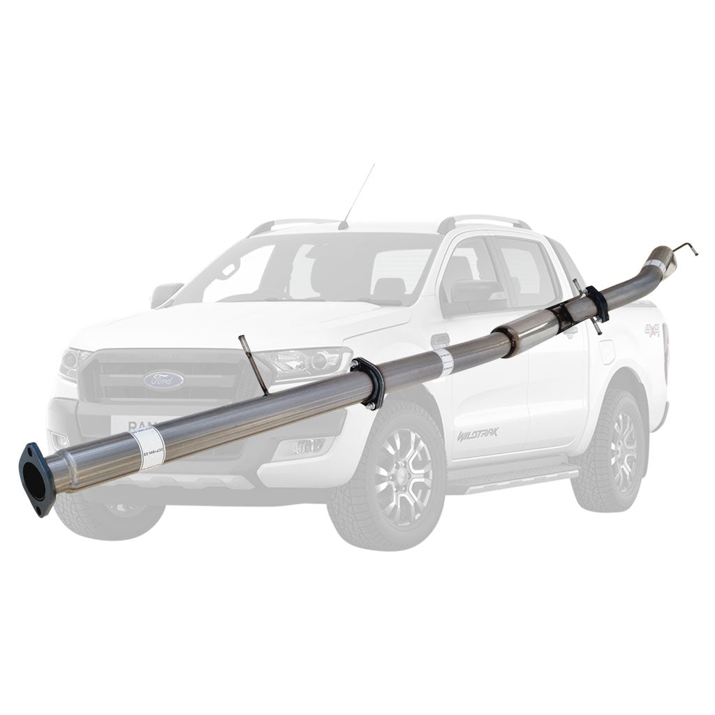 Ford Ranger PX 3.2L 2016–2021 3" DPF-Back Exhaust System - Stainless Steel / Hotdog (Quiet)
