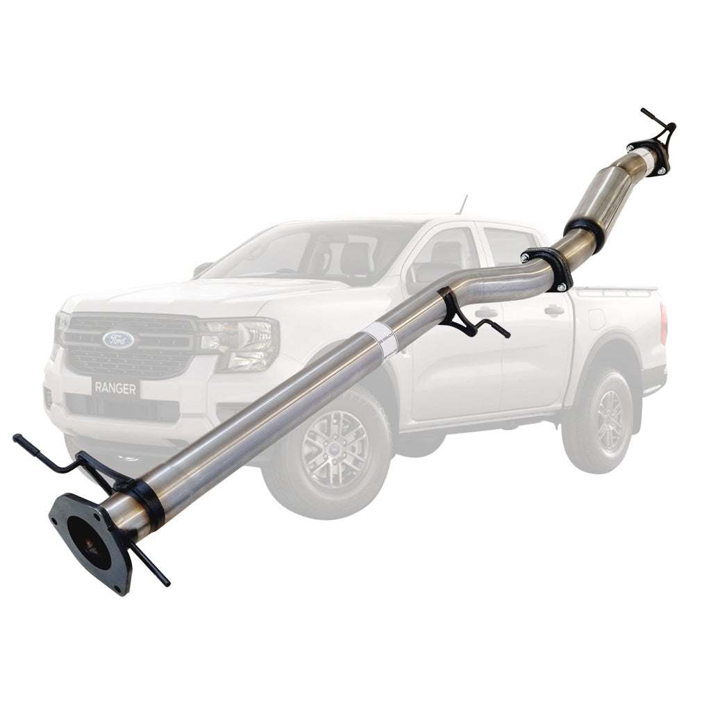 Ford Ranger Next Gen 3L V6 TD stainless DPF-back hotdog diff dump FD255-HOD-SS